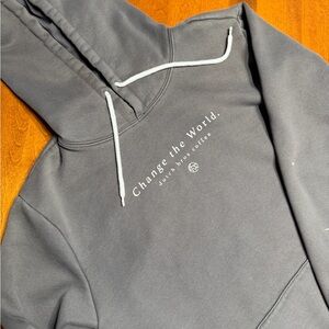 Dutch Brothers Large Gray Pullover Hoodie - Change the World